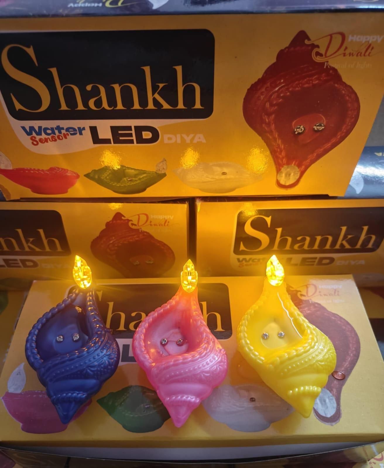 PujaGlow Water Diya – LED Flameless Diya with Automatic Water Sensor, Safe & Reusable for Diwali, Pooja & Home Decoration