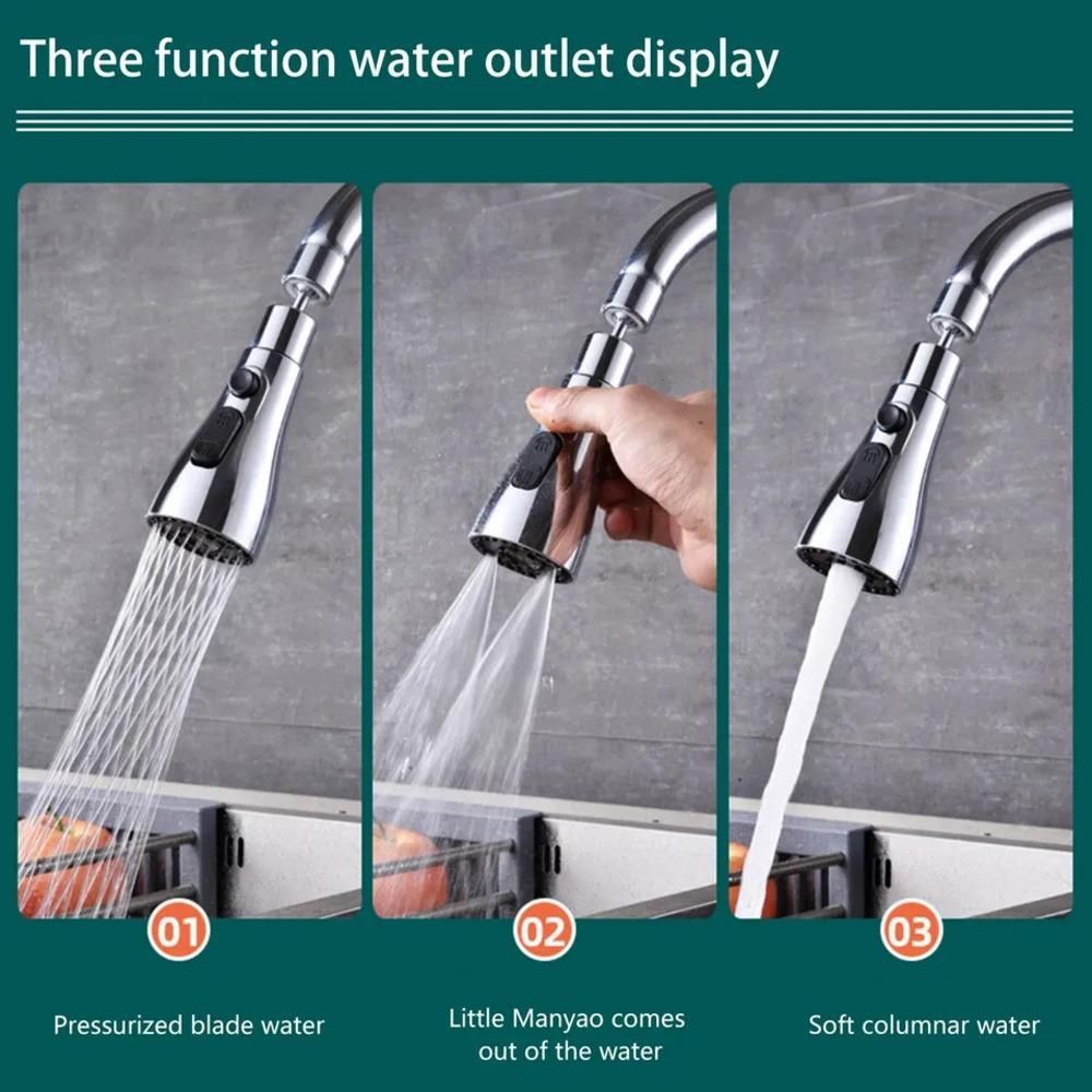 3-in-1 Kitchen Tap – Stainless Steel, 3 Water Modes for Cooking, Washing & Cleaning Fruits & Vegetables, Durable & Stylish