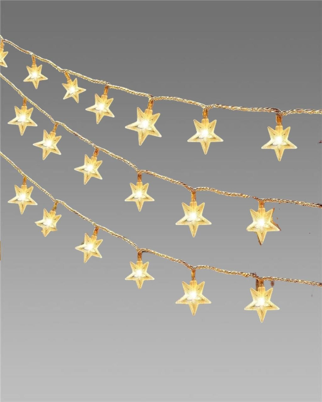 StarGlow LED String Lights – Star Pattern Fairy Lights, Multicolor, USB/Rechargeable, Perfect for Home Decor, Parties & Festivals