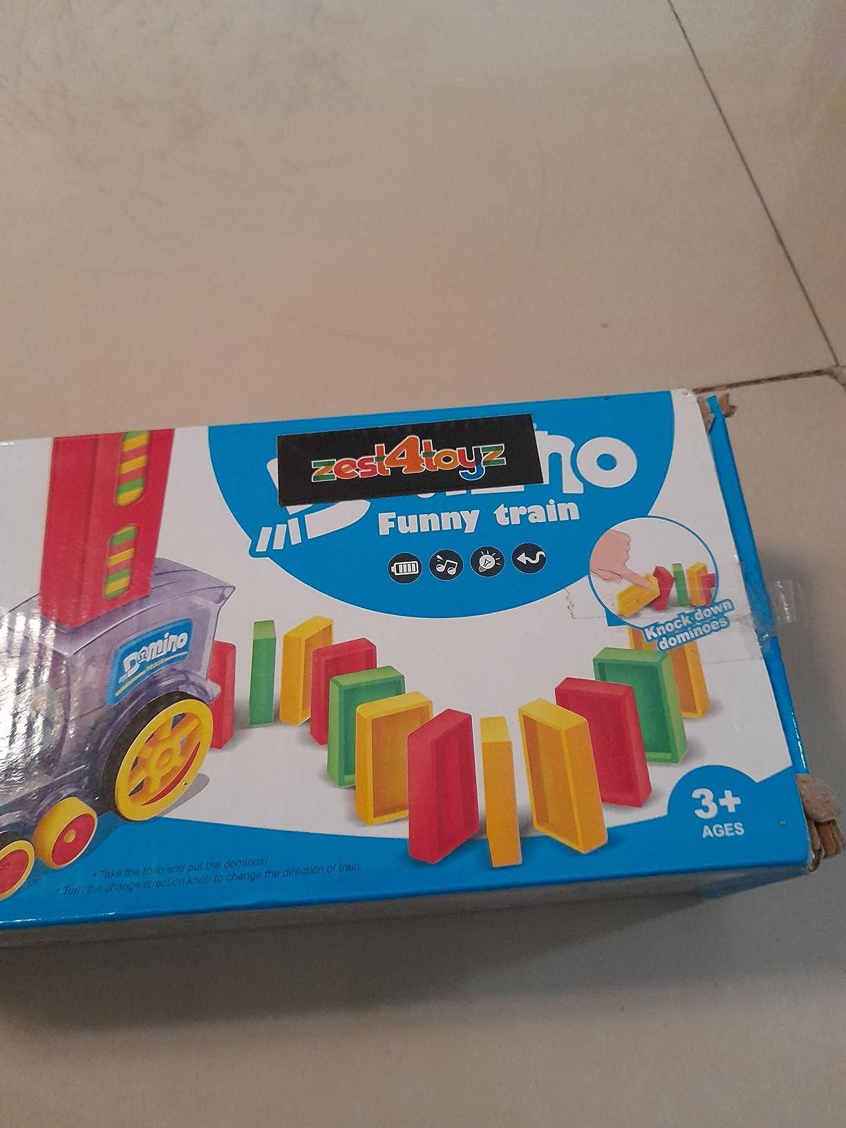 ChooChoo Domino Train Set – Automatic Domino Placement, 40 Colorful Blocks with Sound Effects for Kids’ Fun & Learning