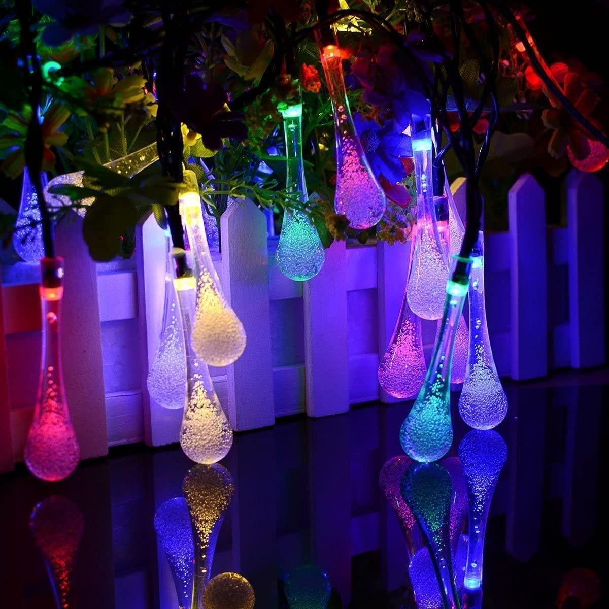 Raindrop Glow LED String Lights – Raindrop Pattern Fairy Lights, USB Powered & Waterproof, Perfect for Indoor & Outdoor Parties, Home & Garden Decor