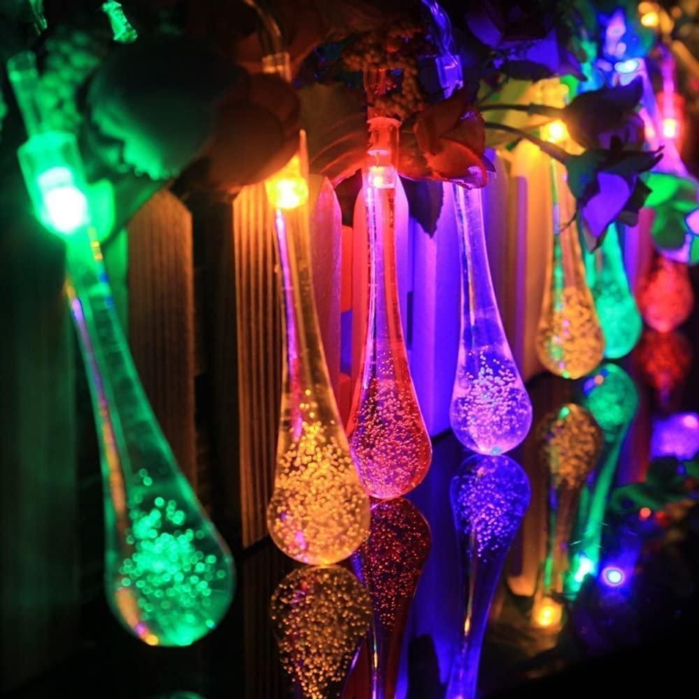Raindrop Glow LED String Lights – Raindrop Pattern Fairy Lights, USB Powered & Waterproof, Perfect for Indoor & Outdoor Parties, Home & Garden Decor
