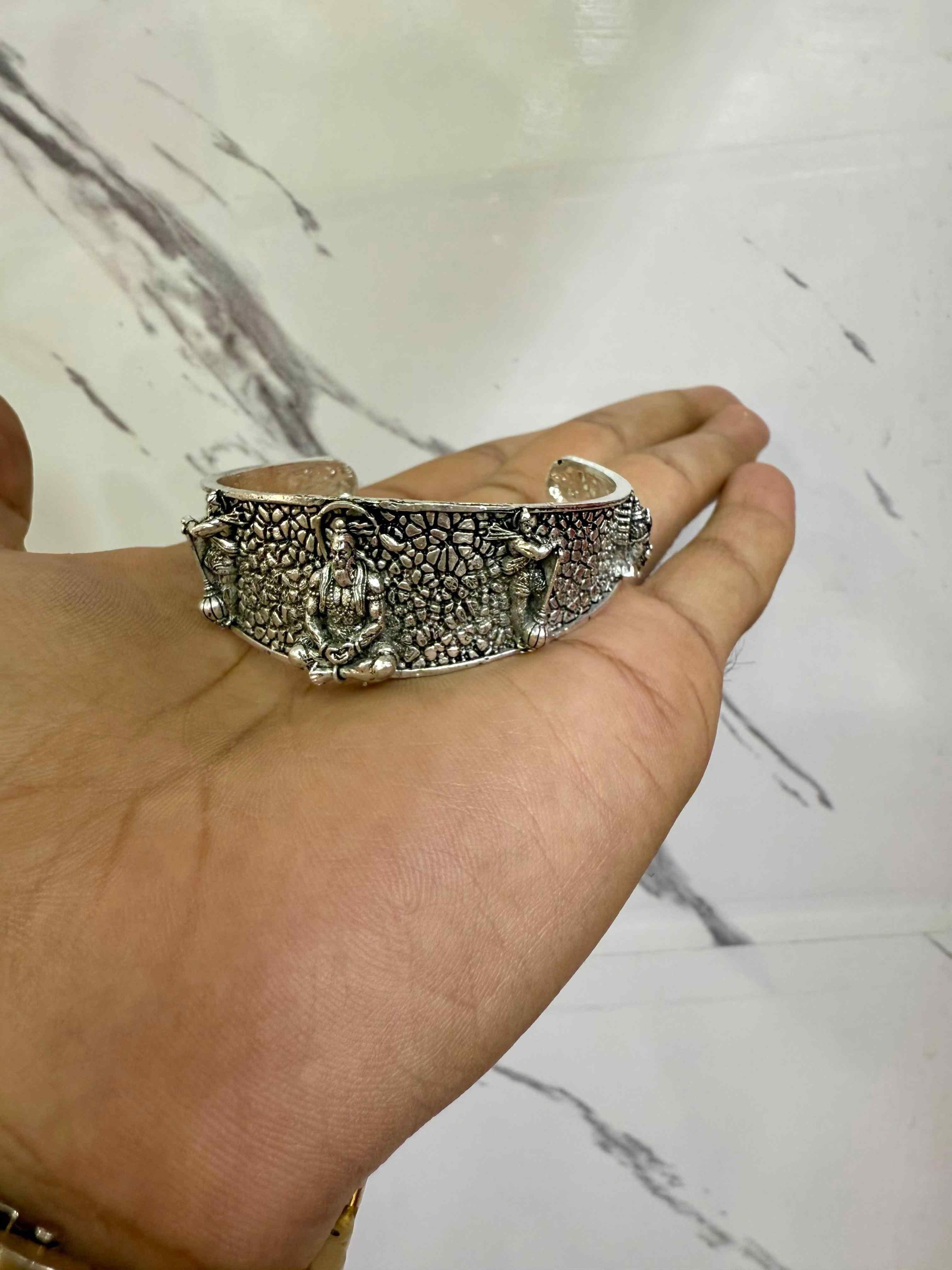 Bajrang Bali Kada – Stainless Steel Bracelet for Men | Symbol of Strength, Faith & Protection