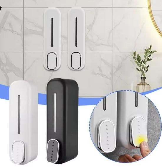 LuxePress Wall-Mounted Soap Dispenser – Refillable, Leakproof, Easy Press Design for Bathroom & Kitchen