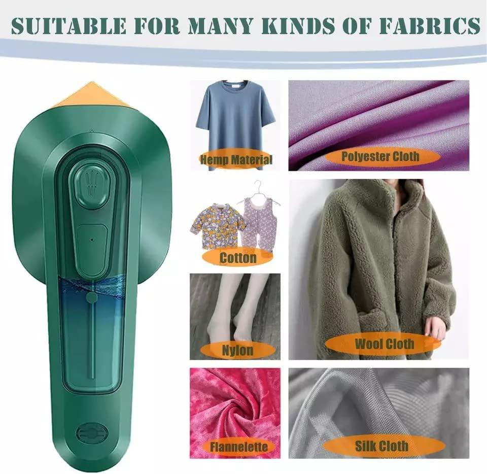 LuxeSteam Handheld Iron – Titanium Panel, Travel-Friendly & Portable Steam Iron for Quick Wrinkle Removal on Multiple Fabrics