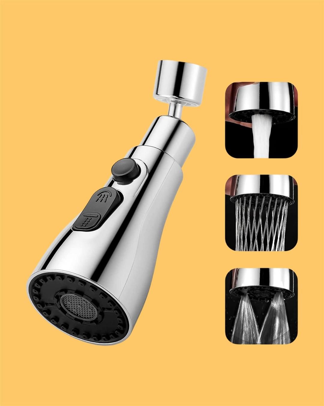 3-in-1 Kitchen Tap – Stainless Steel, 3 Water Modes for Cooking, Washing & Cleaning Fruits & Vegetables, Durable & Stylish