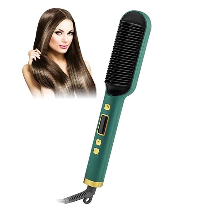 SilkWave 3-in-1 Comb Brush – Hair Straightener, Detangler & Anion Massager for All Hair Types | Quick Salon-Style Hair in Minutes