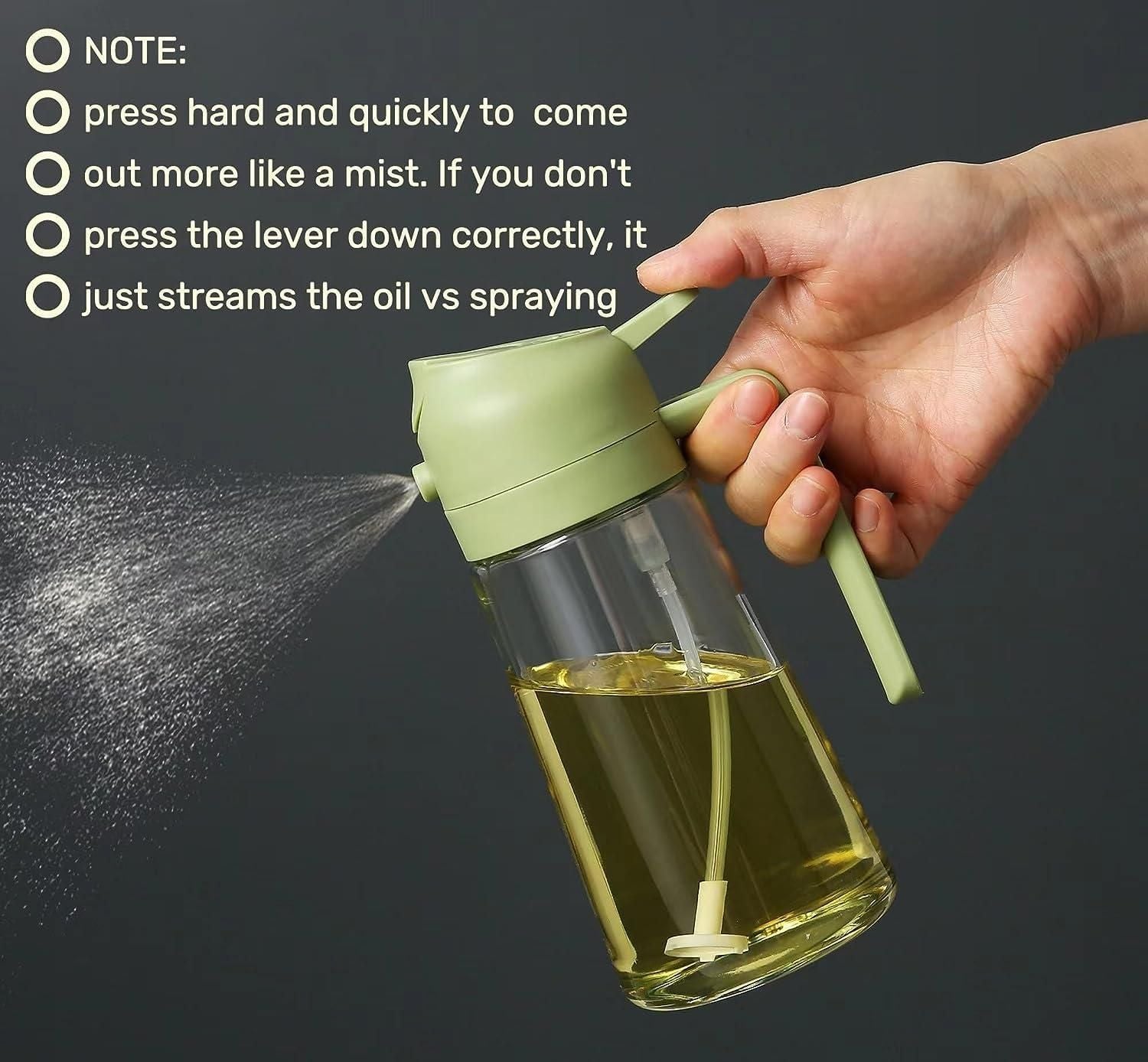 SmartSpray Oil Dispenser – 2-in-1 Glass Spray & Pour Bottle for Cooking, BBQ, Salad & Baking | 500ml Leak-Proof Kitchen Tool